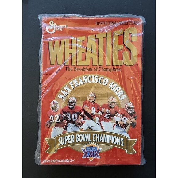 WHEATIES CEREAL BOX SAN FRANCISCO 49ERS SUPERBOWL CHAMPIONS XXIX SEALED
